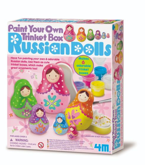 PAINT YOUR OWN TRINKET BOX - RUSSIAN DOLLS