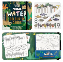 Floss & Rock Magic Water Colour-in Cards (Dinosaur)