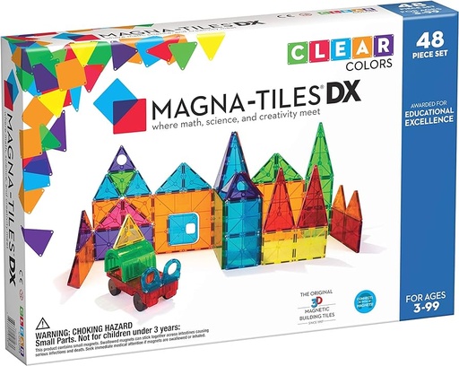 MAGNA-TILES® 磁力片積木玩具 - 透光彩色 48塊DX套裝