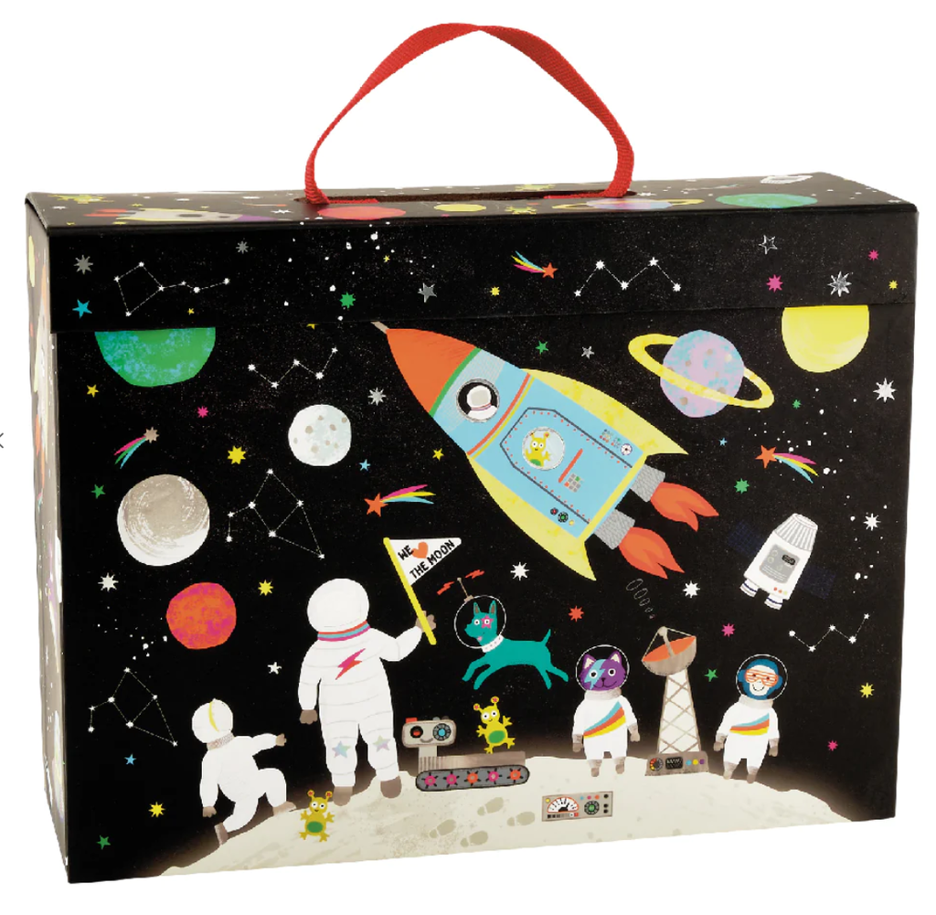 Floss & Rock - PLAYBOX WITH WOODEN PIECES (SPACE)