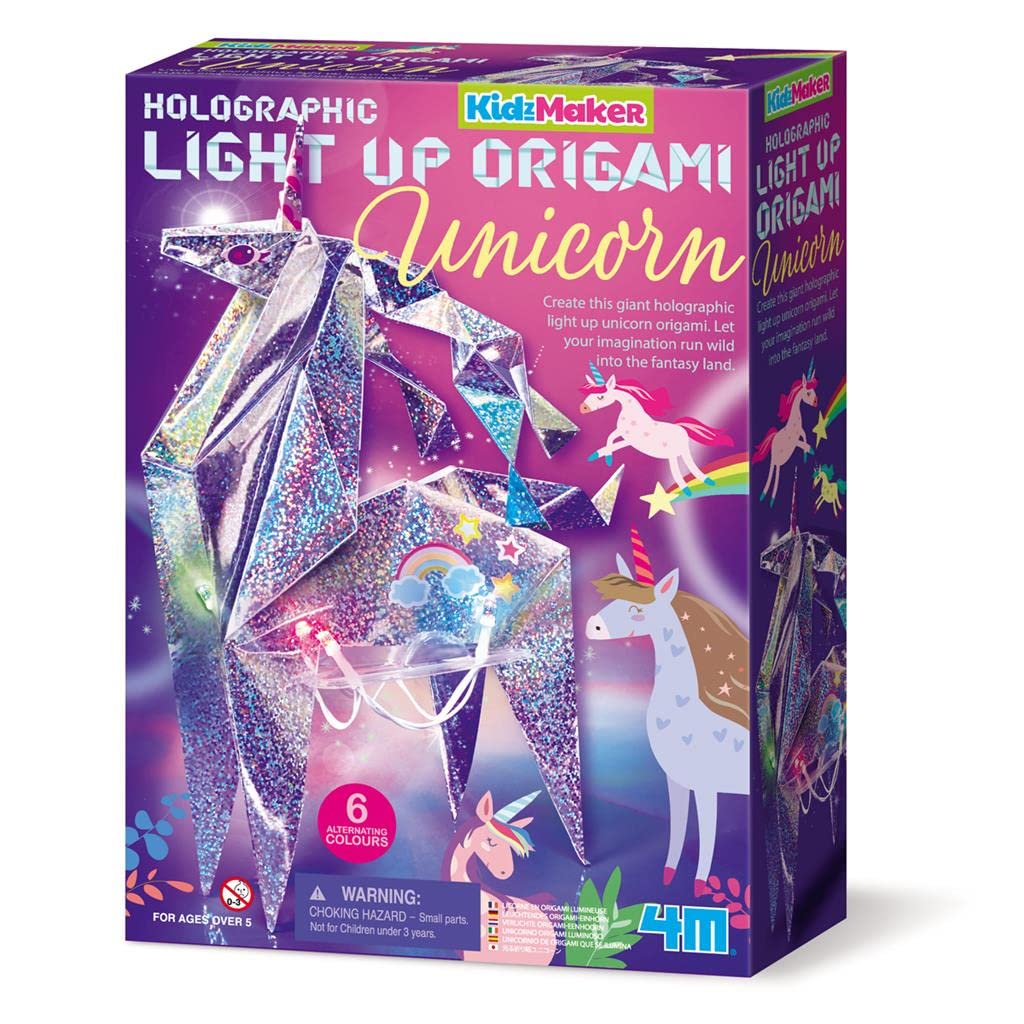 KIDZMAKER/HOLOGRAPHIC LIGHT UP ORIGAMI UNICORN