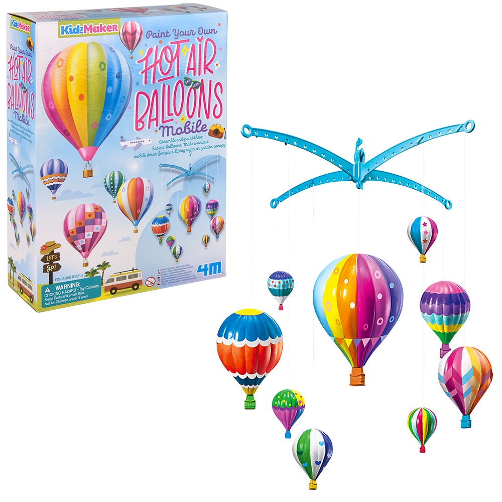 KIDZMAKER/PAINT YOUR OWN HOT AIR BALLOONS MOBILE