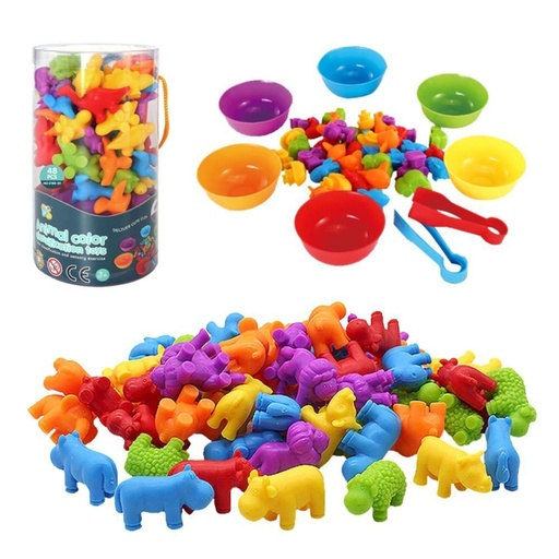 [218818] Early Education Counting Soft Toy - Wildlife 36pcs