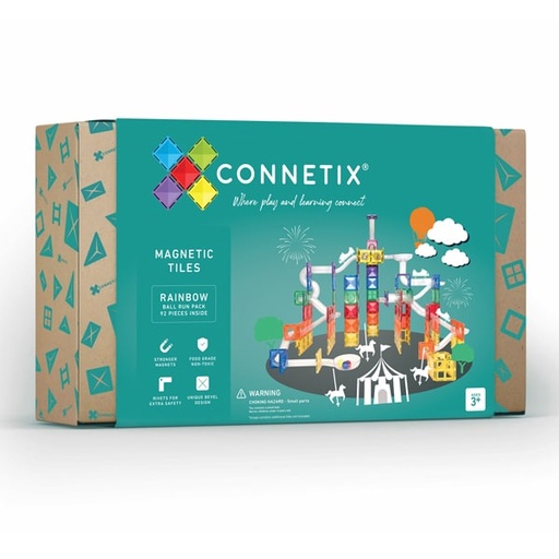 [850036293149] Connetix Rainbow Ball Run Pack - 92 pcs